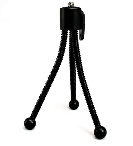 HKM-856595 Compact Mini Tripod for Mobile Devices and Cameras, Lightweight Iron Frame with Rubber Anti-Slip Base