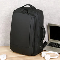 HKM-856595 Multi-Functional Waterproof Laptop Backpack with USB Charging Port for Business and Travel