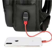 HKM-856595 Multi-Functional Waterproof Laptop Backpack with USB Charging Port for Business and Travel