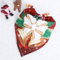 HKM-8566589 Christmas Cartoon Cotton Pet Dress and Triangle Scarf for Pets