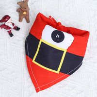 HKM-8566589 Christmas Cartoon Cotton Pet Dress and Triangle Scarf for Pets