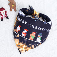 HKM-8566589 Christmas Cartoon Cotton Pet Dress and Triangle Scarf for Pets
