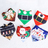 HKM-8566589 Christmas Cartoon Cotton Pet Dress and Triangle Scarf for Pets