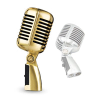 HKM-856723 Dynamic Retro Microphone with Heart-Shaped Directivity - Gold, Silver, Rose Gold Finish