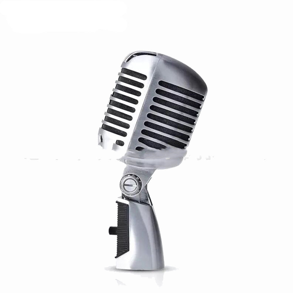 HKM-856723 Dynamic Retro Microphone with Heart-Shaped Directivity - Gold, Silver, Rose Gold Finish
