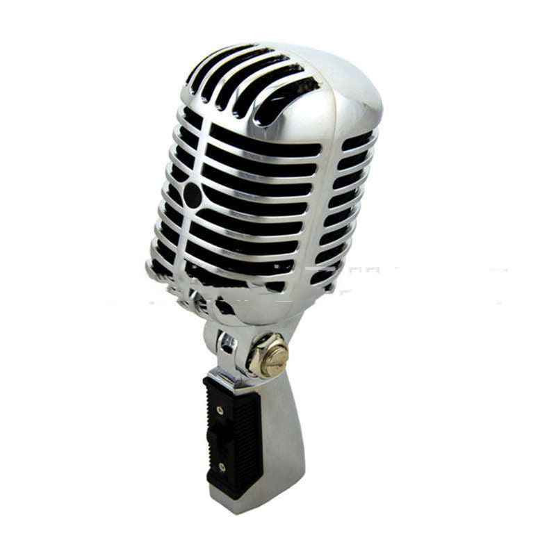 HKM-856723 Dynamic Retro Microphone with Heart-Shaped Directivity - Gold, Silver, Rose Gold Finish