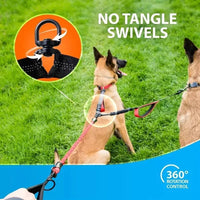 HKM-8568765 Hand-Holding Large Dog Leash with Dual Traction and Explosion-Proof Design, Adjustable Nylon Belt, 100cm Stretching Length