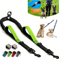HKM-8568765 Hand-Holding Large Dog Leash with Dual Traction and Explosion-Proof Design, Adjustable Nylon Belt, 100cm Stretching Length