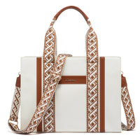 HKM-856915 Canvas Tote Shoulder Bag for Women - Versatile Crossbody Purse for Daily Use, School, Office, and Travel