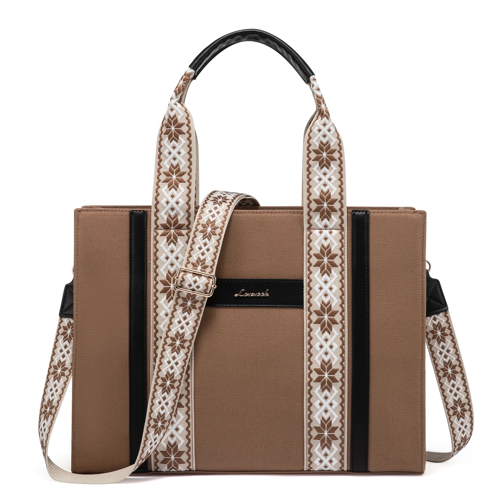 HKM-856915 Canvas Tote Shoulder Bag for Women - Versatile Crossbody Purse for Daily Use, School, Office, and Travel