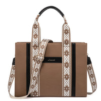 HKM-856915 Canvas Tote Shoulder Bag for Women - Versatile Crossbody Purse for Daily Use, School, Office, and Travel