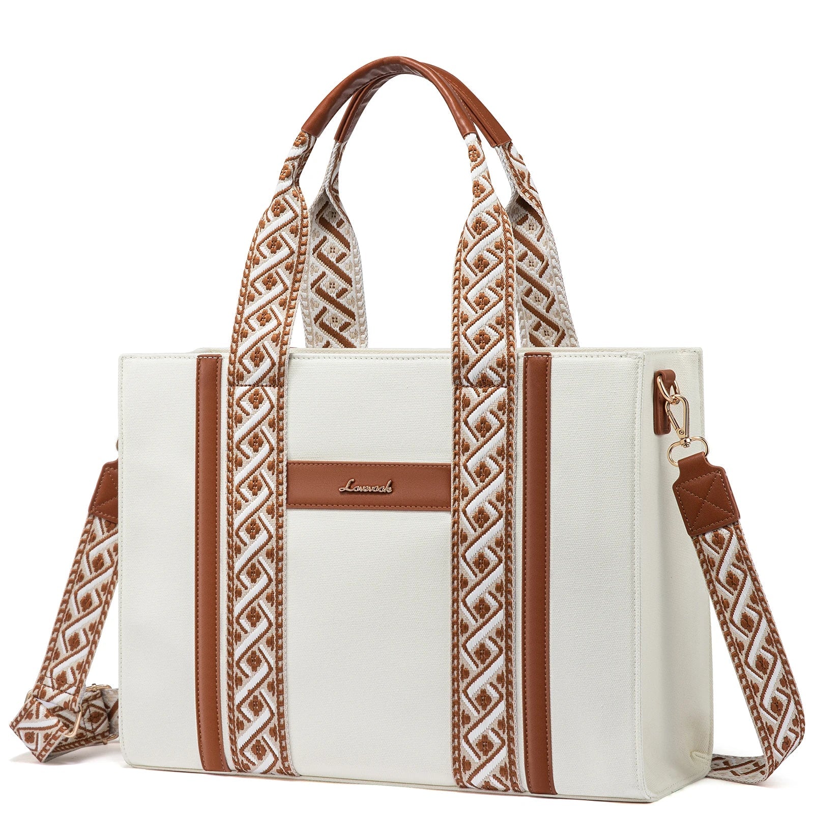 HKM-856915 Canvas Tote Shoulder Bag for Women - Versatile Crossbody Purse for Daily Use, School, Office, and Travel