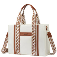 HKM-856915 Canvas Tote Shoulder Bag for Women - Versatile Crossbody Purse for Daily Use, School, Office, and Travel