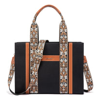 HKM-856915 Canvas Tote Shoulder Bag for Women - Versatile Crossbody Purse for Daily Use, School, Office, and Travel