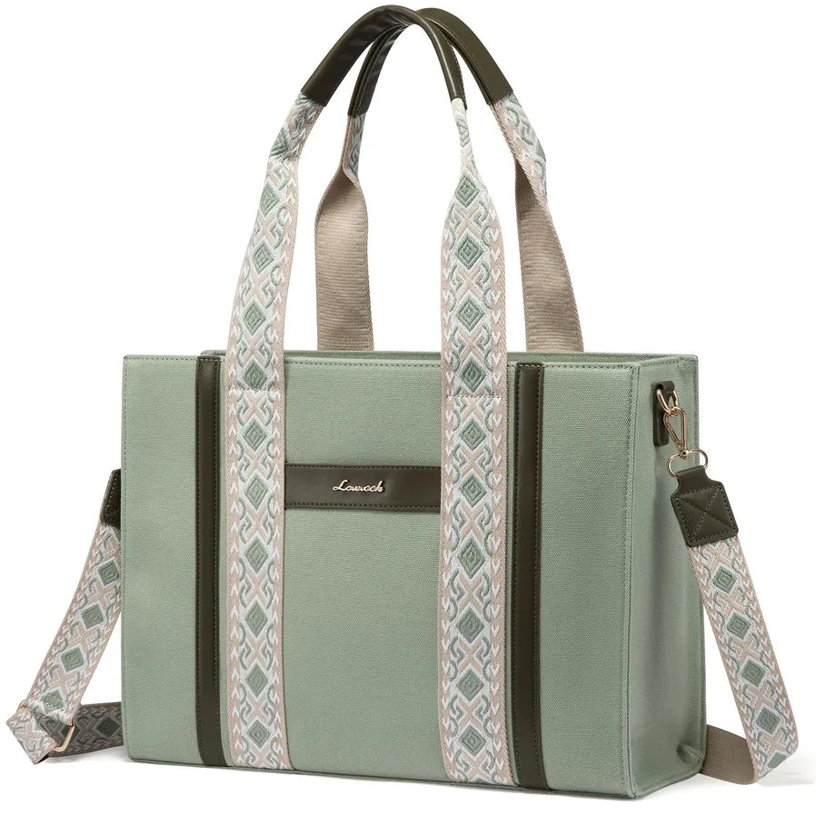 HKM-856915 Canvas Tote Shoulder Bag for Women - Versatile Crossbody Purse for Daily Use, School, Office, and Travel