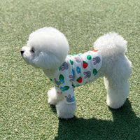 HKM-8569533 Oatmeal Strawberry Bunny Sleeveless Vest for Dogs in Multiple Sizes