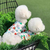 HKM-8569533 Oatmeal Strawberry Bunny Sleeveless Vest for Dogs in Multiple Sizes