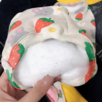 HKM-8569533 Oatmeal Strawberry Bunny Sleeveless Vest for Dogs in Multiple Sizes
