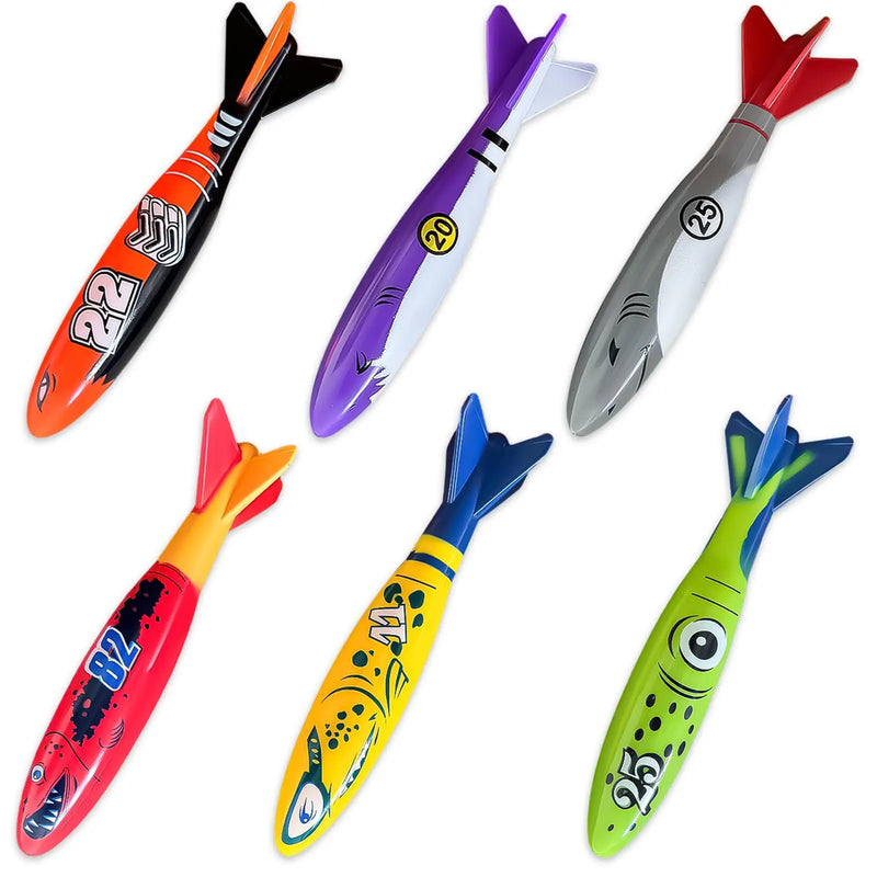 HKM-857171 Shark Dive Toy Set - 4-Pack Underwater Swimming Pool Toys for Kids