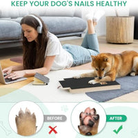 HKM-8572221 Dog Nail Scratch Board with Treat Box - Safe and Fun Nail Trimming Solution for All Breeds and Sizes