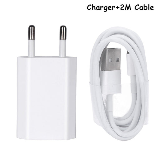 HKM-857235 5V 2A USB Travel Charger Compatible with iPhone 5 5s 6 6s X and iPad Models