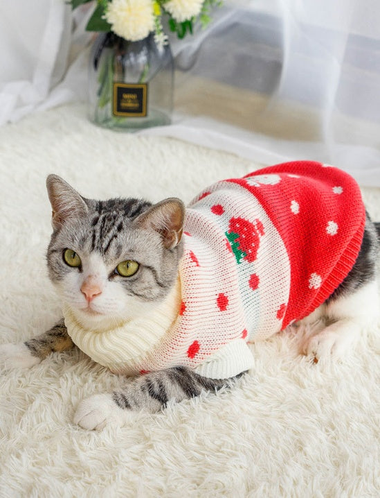 HKM-8572733 Cozy Cotton Knit Winter Clothes for Puppies and Kittens with Anti-Skid Features