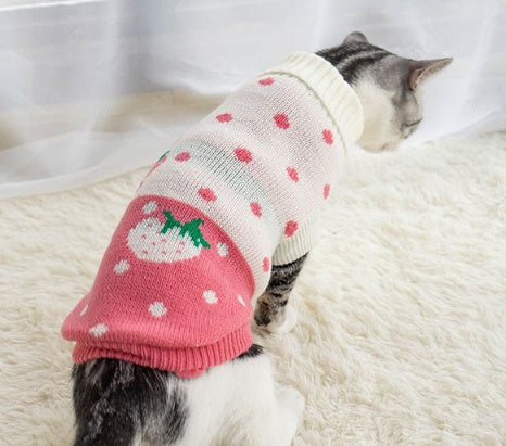 HKM-8572733 Cozy Cotton Knit Winter Clothes for Puppies and Kittens with Anti-Skid Features