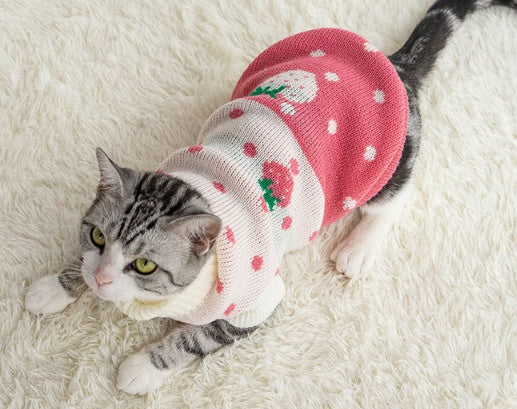 HKM-8572733 Cozy Cotton Knit Winter Clothes for Puppies and Kittens with Anti-Skid Features