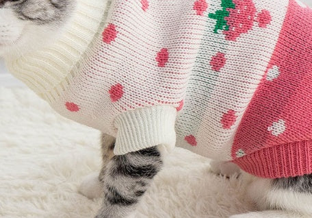 HKM-8572733 Cozy Cotton Knit Winter Clothes for Puppies and Kittens with Anti-Skid Features