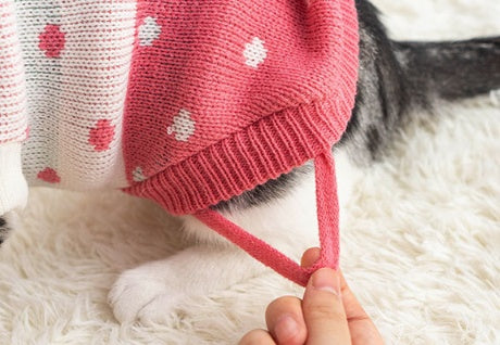 HKM-8572733 Cozy Cotton Knit Winter Clothes for Puppies and Kittens with Anti-Skid Features
