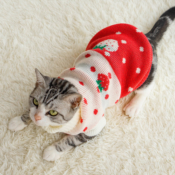 HKM-8572733 Cozy Cotton Knit Winter Clothes for Puppies and Kittens with Anti-Skid Features