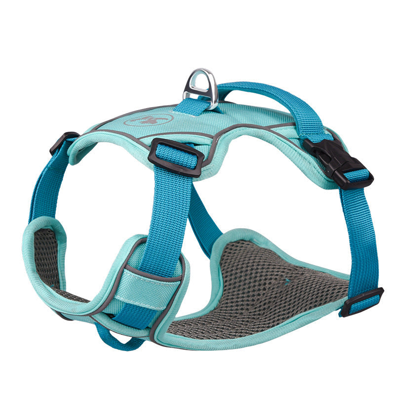 HKM-8574013 Large Anti-Slip Pet Chest Harness with Traction Rope in Various Colors