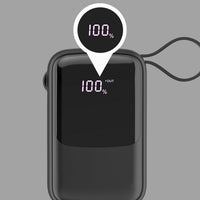 HKM-857427 Compact 10000mAh Multi-USB Power Bank in Black, White, and Green with Polymer Lithium Battery