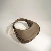HKM-857427 Half Moon Shoulder Bag in Genuine Leather with Retro Design - Available in Multiple Colours