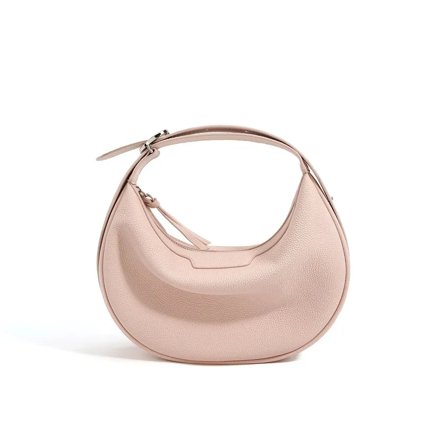 HKM-857427 Half Moon Shoulder Bag in Genuine Leather with Retro Design - Available in Multiple Colours