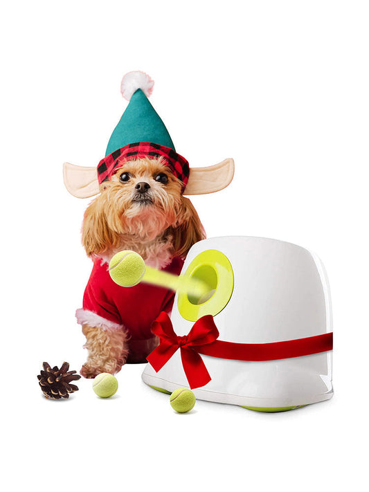 HKM-8576189 Automatic Electric Mini Tennis Throwing Machine for Pets - Lightweight and USB-Powered