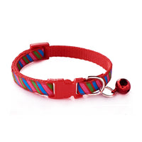 HKM-8576701 Twill Printed Pet Collar with Adjustable Bell, 1.0cm Width, Fits 19-32cm Neck