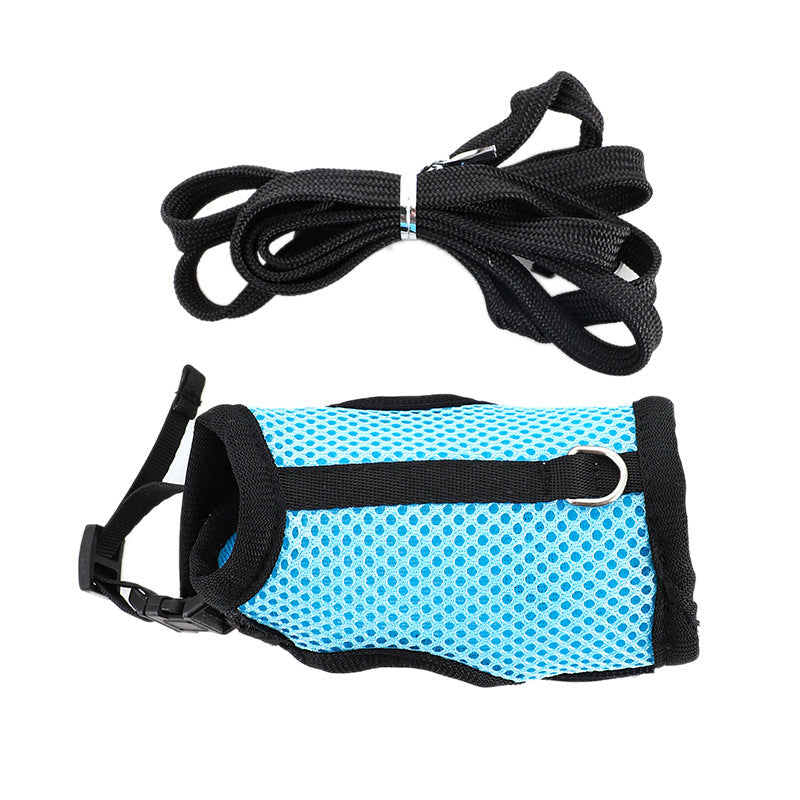 HKM-8577341 Mini Pet Traction Vest for Guinea Pigs and Rabbits - Mesh Chest Strap in Various Colors