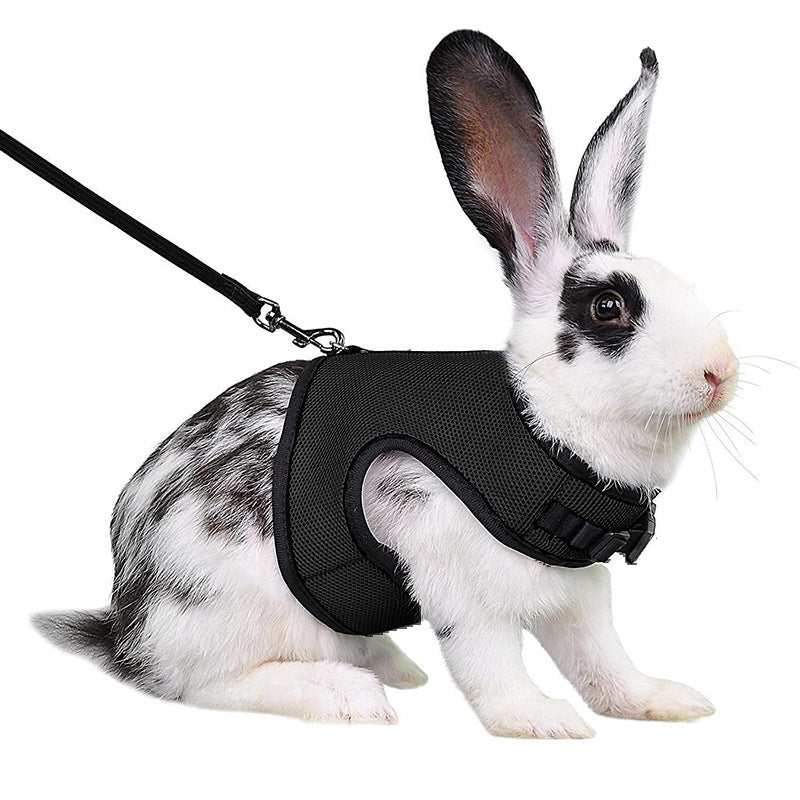 HKM-8577341 Mini Pet Traction Vest for Guinea Pigs and Rabbits - Mesh Chest Strap in Various Colors