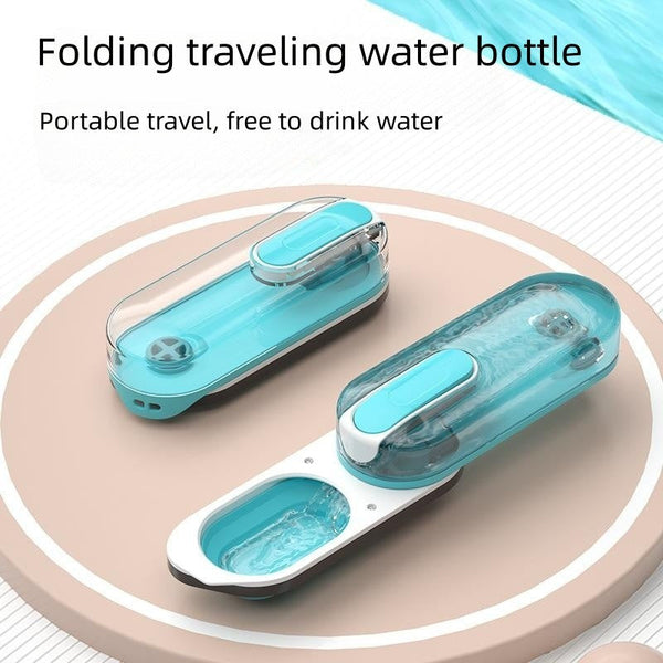 HKM-8577981 Portable Dog Water Bottle for Outdoor Activities - Foldable Pet Drinking Solution