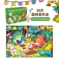 HKM-857811 Custom Round Cardboard Jigsaw Puzzles for Kids - Available in 48, 50, or 100 Pieces
