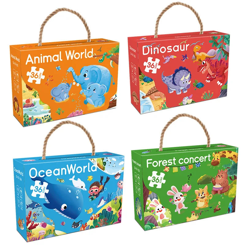 HKM-857811 Custom Round Cardboard Jigsaw Puzzles for Kids - Available in 48, 50, or 100 Pieces