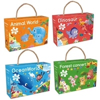 HKM-857811 Custom Round Cardboard Jigsaw Puzzles for Kids - Available in 48, 50, or 100 Pieces