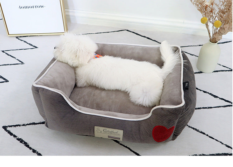 HKM-8578749 Removable and Washable Cloth Dog Kennel in Grey - Multiple Sizes Available