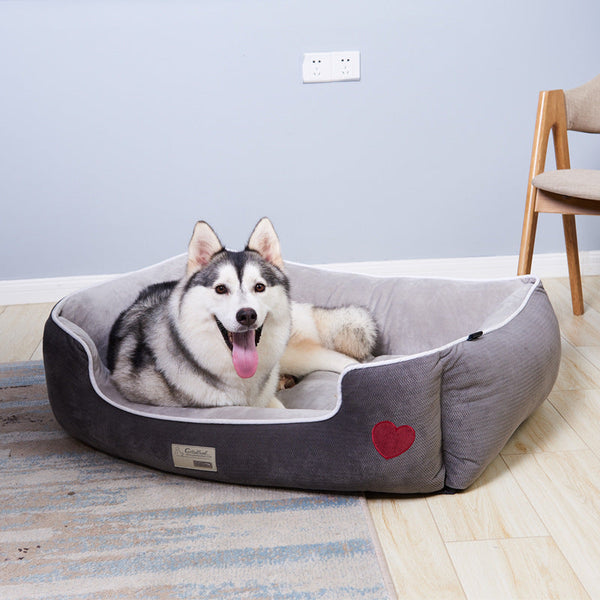 HKM-8578749 Removable and Washable Cloth Dog Kennel in Grey - Multiple Sizes Available