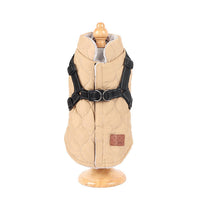 HKM-8579133 Reflective Cotton Vest for Dogs - Soft, Comfortable, Available in Khaki, Rose Red, Black Gray, Multiple Sizes