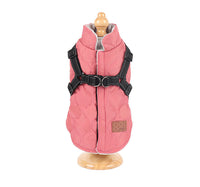 HKM-8579133 Reflective Cotton Vest for Dogs - Soft, Comfortable, Available in Khaki, Rose Red, Black Gray, Multiple Sizes
