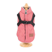 HKM-8579133 Reflective Cotton Vest for Dogs - Soft, Comfortable, Available in Khaki, Rose Red, Black Gray, Multiple Sizes