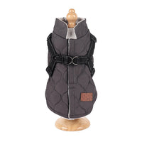 HKM-8579133 Reflective Cotton Vest for Dogs - Soft, Comfortable, Available in Khaki, Rose Red, Black Gray, Multiple Sizes
