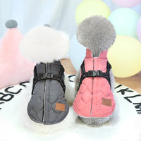 HKM-8579133 Reflective Cotton Vest for Dogs - Soft, Comfortable, Available in Khaki, Rose Red, Black Gray, Multiple Sizes